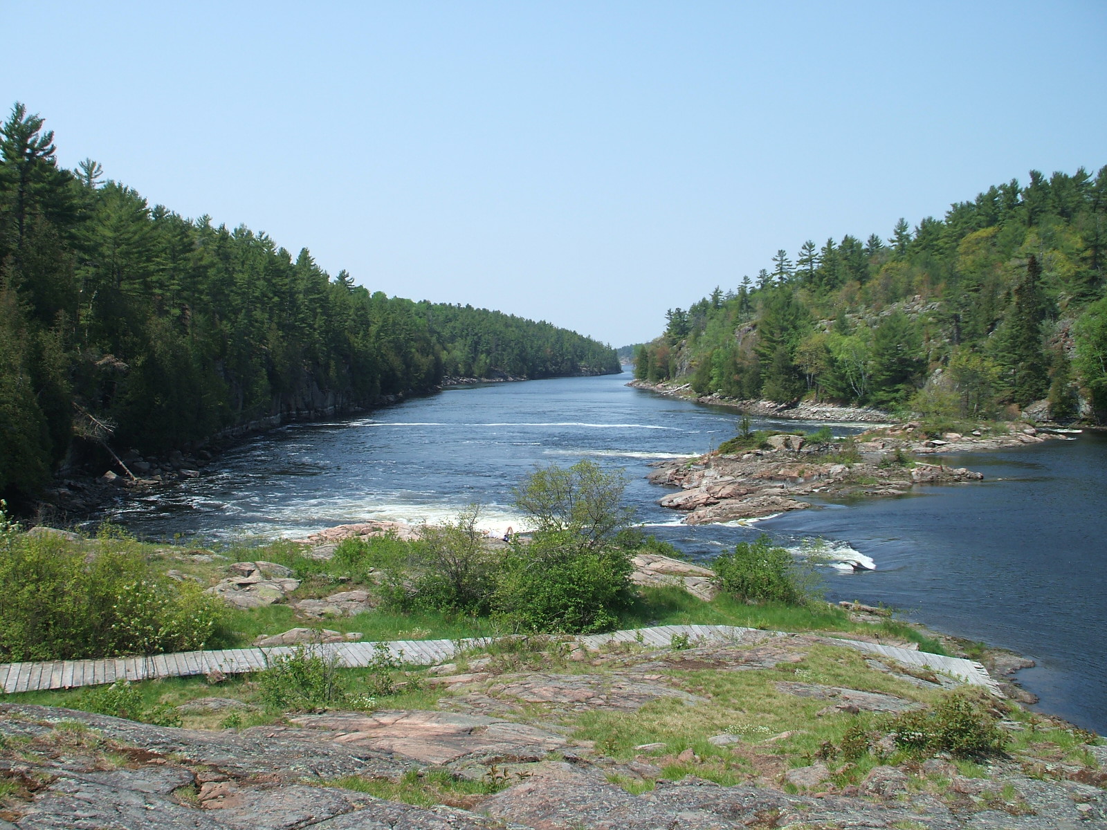 canoe trip scenery for French River near Ontario