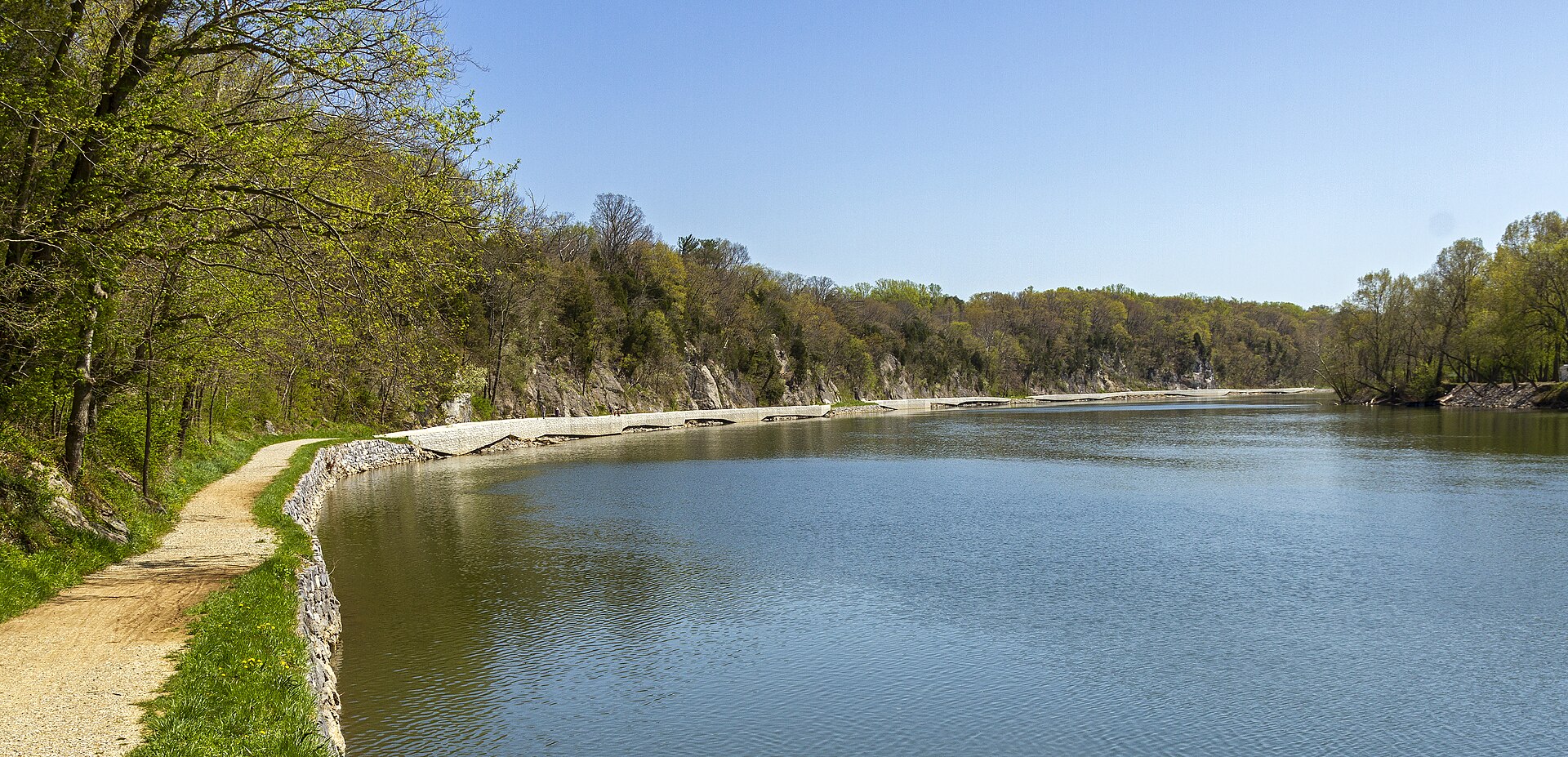 bike ride scenery for C and O Canal Towpath near Maryland
